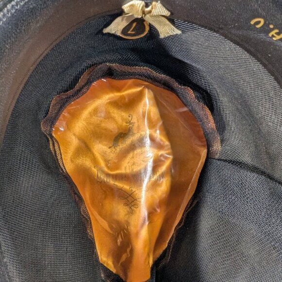 Royal Stetson Jack Forman Seventh Avenue Vintage Black Hat Size 7 - Picture 6 of 9